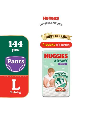 HUGGIES AirSoft Pants Diapers L36 (4 packs) 