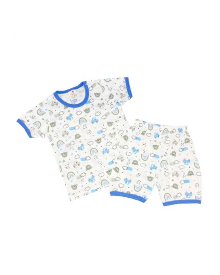 Didi and Friends Infant Baby Girls Starry Short Sleeve Round Neck Collar  Shirt With Long Leggings Set