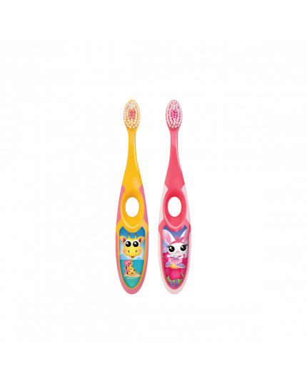 Jordan Kids Step 2 Soft Toothbrush (Age 3-5) [Twin Pack] - Assorted Colour