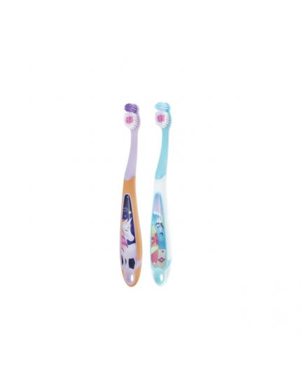 Jordan Kids Step 3 Soft Toothbrush (Age 6-9) [Twin Pack] - Assorted Colour