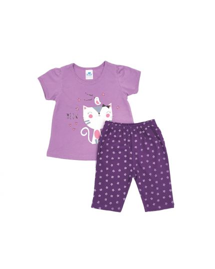 Anakku Girl Suit Set Purple (K3-4222-A)