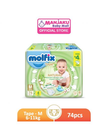 Molfix Natural Tape Diapers - M74