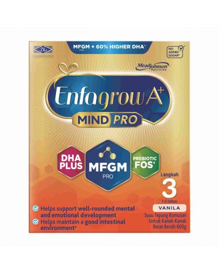 Enfagrow A+ MindPro Milk Formula Powder Step 3 - 600G-Vanilla