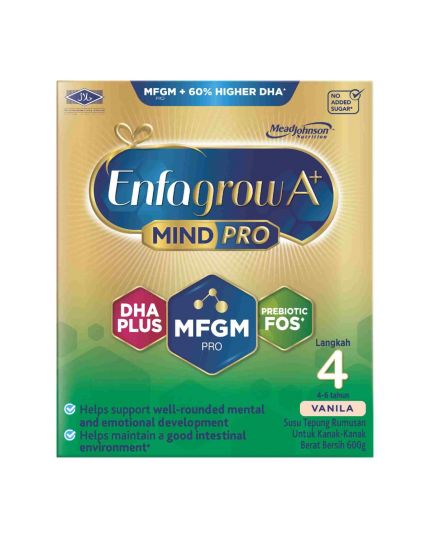 Enfagrow A+ MindPro Milk Formula Powder Step 4 - 600G-Vanilla