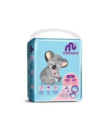 Mimora Chlorine Free Tape Diapers NB64