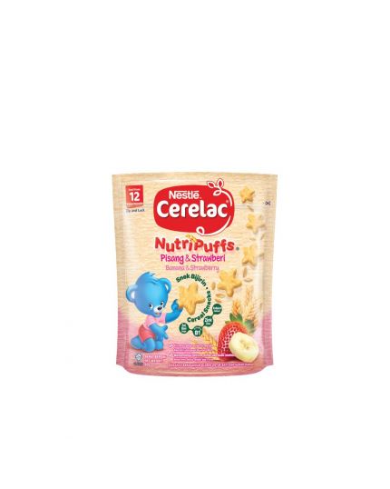 Nestle Cerelac Nutripuffs Toddler Snacks Banana &amp; Strawberry (50g)