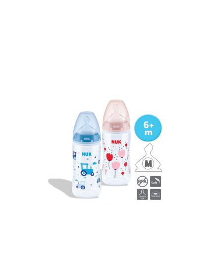 NUK PCH PP Bottle with Temperature Control (300ml x 2) - Assorted Colors
