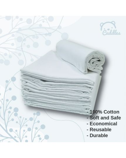 Cuddles Baby Napkin For Newborn 100% Cotton  (10Pcs) - Full Print