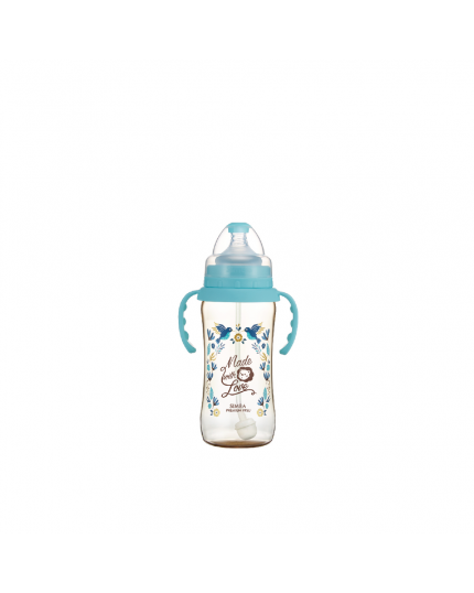 Simba Dorothy Wonderland PPSU Wide Neck Feeding Bottle With Auto Straw &amp; Handle - Assorted Design (360ml/12oz)