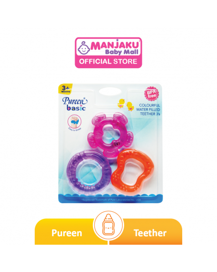 Pureen Colourful Water Filled Teether 3&#039;s