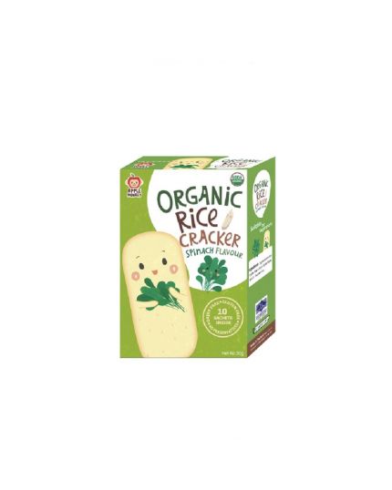 Apple Monkey Organic Rice Cracker 30g - Spinach