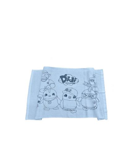 Didi &amp; Friends Kids Male Printed Velvet Towel Blue (978-1-117-0044-49)