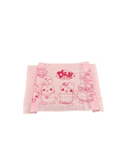 Didi &amp; Friends Kids Female Printed Velvet Towel Pink (978-1-117-0045-19)