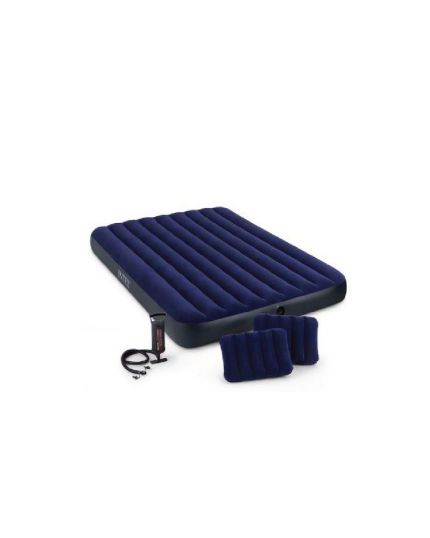 Intex Queen Downy Airbed W Hand Pump - Kid &amp; Adult (Model:68765)