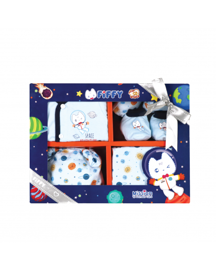 Fiffy Newborn Baby Boy Blue Gift Set (4pcs) - (98-07-001)