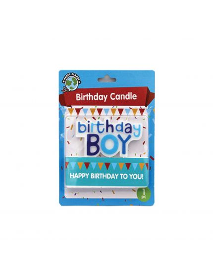 Party Planet Birthday Boy Die Cut Candle (Model No: 11015)