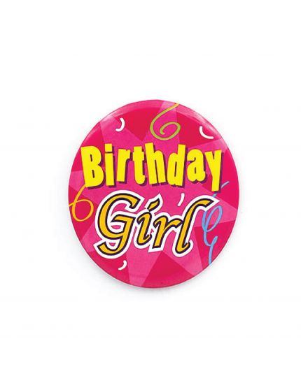 Party Planet Jumbo Button Birthday Girl (Model No: 0066)