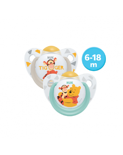 Nuk Latex Soother S2 Disney Plus Teethers & Pacifiers (6 Months +) - Assorted Colors (2 pieces)