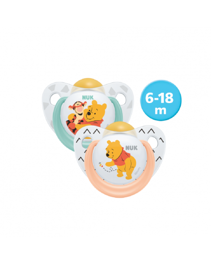 Nuk Latex Soother S2 Disney Plus Teethers &amp; Pacifiers (6 Months +) - Assorted Colors (2 pieces)