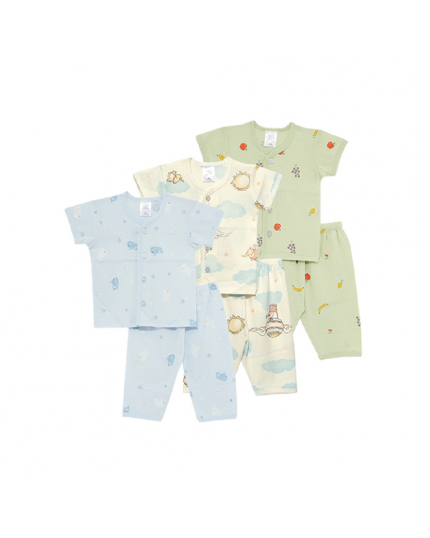 Pureen Pride &#039;N&#039; Joy Long SleeveVest + Long Pants Sutera Suit (BNSF0064) For Newborn Baby