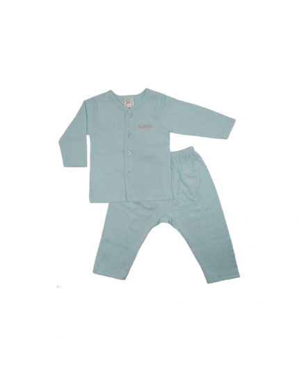 Tenderly Long Sleeve Tee Front Opening &amp; Long Pant With Diaper  Suits (91423103624) - Green