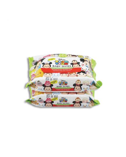 Disney Tsum Tsum OKBB Baby Wipes (2 x 30&#039;s) - Assorted Design TSBW60