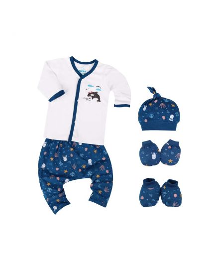 FIFFY Boy Gift Set (98-07-013) - Blue -0-3 Months