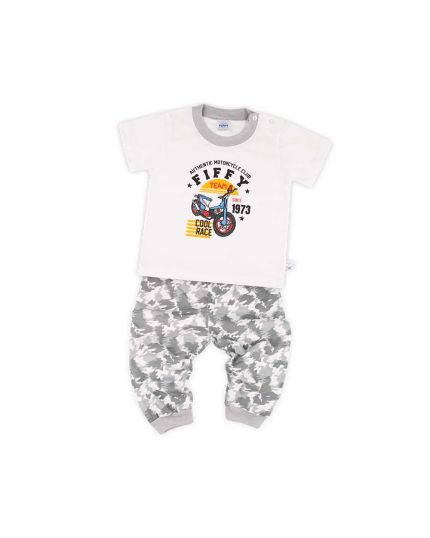 FIFFY Boy Best Buy Range Short Sleeves  Boy Pyjamas ST (3422010-) - White