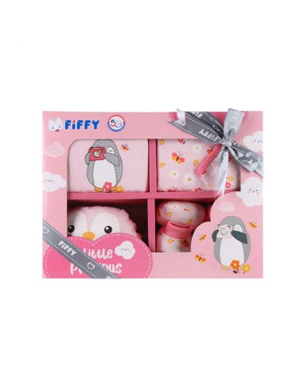 FIFFY Girl Gift Set (98-07-014) - Pink - 0-3 Months