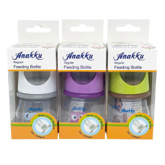 Anakku Feeding Single Bottle (Slim-Neck, 0-12 Months) - PP 2oz - 163-063 -Assorted Color