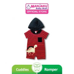 Cuddles Baby Cute Dino Fashion Romper With Hood (RPW295) - Red-0 - 6 Months