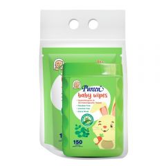 Pureen Baby Wipes 150's Jar + 150s Refill - Green