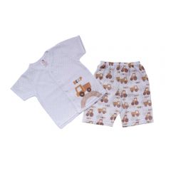 Baby Hippo Infant Eyelet Suitset HBS0224-21023 - Brown
