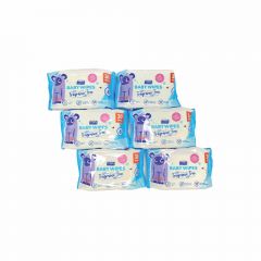 Baby Hippo Baby Wipes 6x30s (FRAGRANCE FREE)