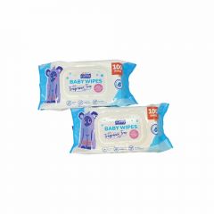 Baby Hippo Baby Wipes 2x100s (FRAGRANCE FREE)