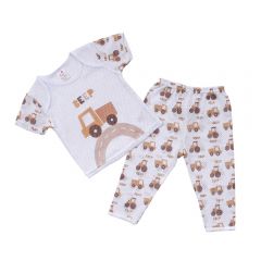 Baby Hippo Infant Eyelet Suitset HBS0224-21024 - Brown