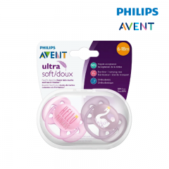 Philips Avent Ultra Soft Pacifier 6-18Months (Princess and Swan) - Girl (33322302)