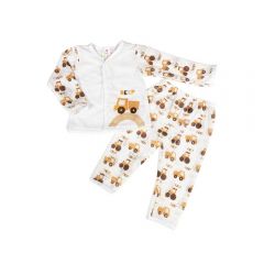 Baby Hippo Infant Eyelet Suitset HBS0224-21025 - Brown