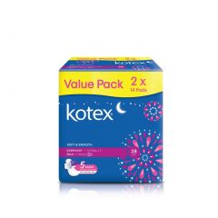 Kotex Soft & Smooth Overnight Wing - 28cm (14's x 2 Packs)
