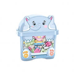 Sunta MIJOY Rice Husk Toy Blocks with Storage Box (Polar Bear/ Pink Hippo/ Tiger/ Elephant)