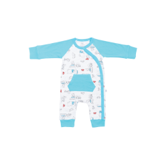 Baby Hippo Unisex Basic Collection Romper - Turquoise (HFR0122-29001)