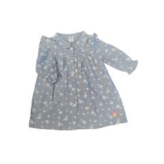 Didi & Friends Toddler Girl Cotton Printed Floral Pattern Chiffon Long Sleeve Dress 971-1-064-0706-45