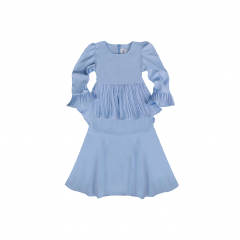 Fiffy Girl Raya Fashion Malay Dress Baju Kurung Peplum (2323046) - Blue