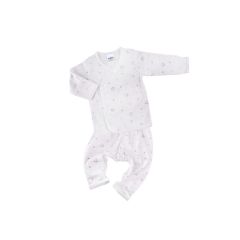 Fiffy Unisex Basic Baby Wear Long Sleeve Vest Suit - White (65360)