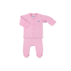 Fiffy Boy Long Sleeve Vest Suit + Leggy (65376-PNK) - Pink