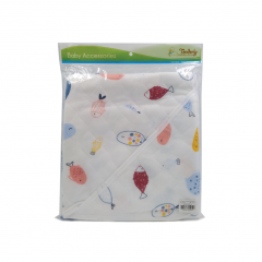 Tenderly 3 Layer Hooded Blanket (92454503953-A-12M) - Fish