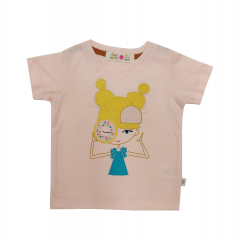 Baby Hippo Basic Collection Short Sleeve Girl with Donut T-shirt - Light Pink (HTT-1221-19027)