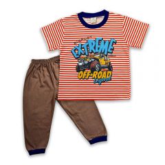 Cuddles Unisex Toddler Fashion Pyjamas Suit Set (BSW1007) - Dark Brown