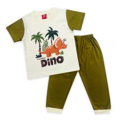 Cuddles UnisexToddler Fashion Pyjamas Suit Set  (BSW1007) – OLIVE