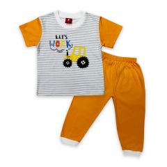 Cuddles UnisexToddler Fashion Pyjamas Suit Set  (BSW1007) – Mustard